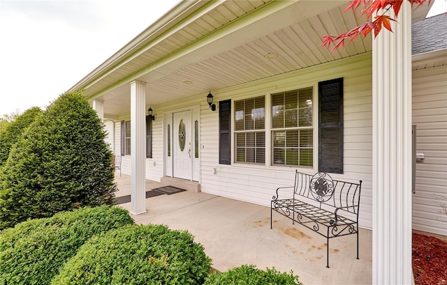 view of patio / terrace with covered porch