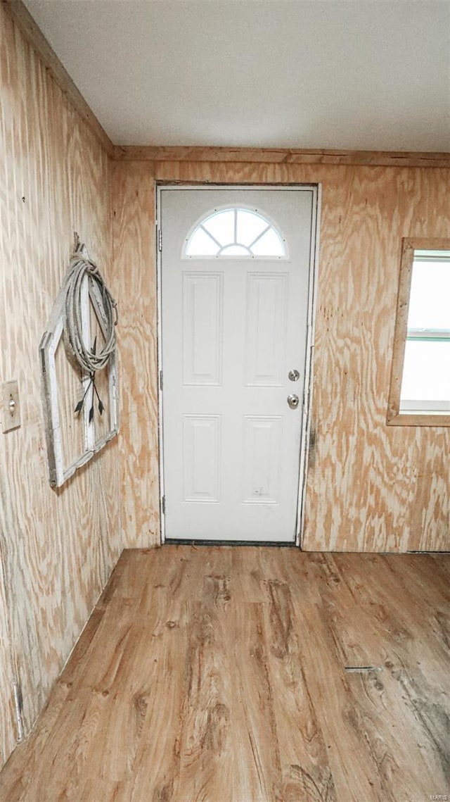 entryway featuring light wood-style flooring