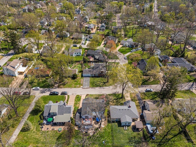 drone / aerial view with a residential view