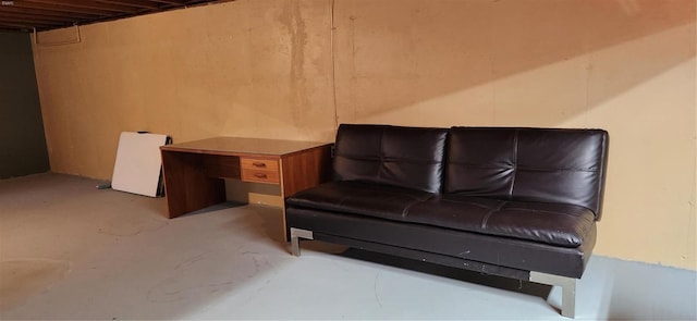interior space featuring concrete flooring