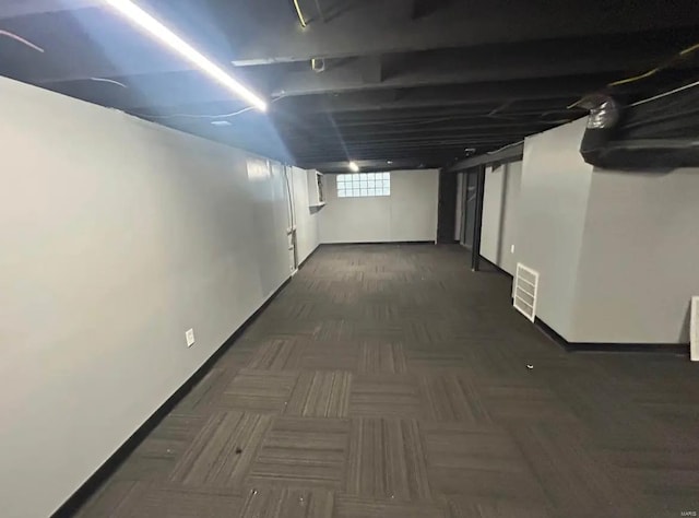 basement featuring visible vents