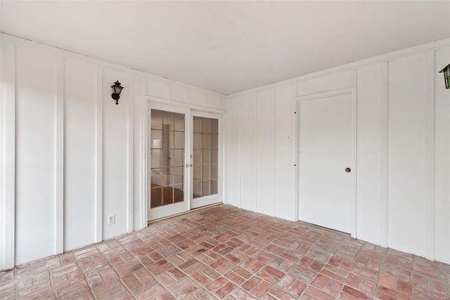 view of patio featuring french doors