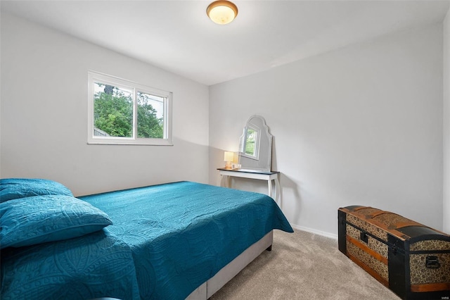 bedroom with carpet floors, baseboards, and multiple windows