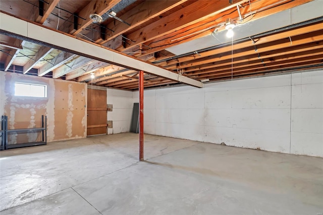 view of basement