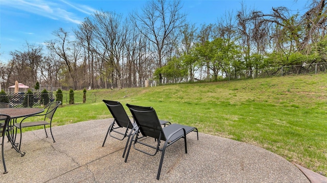 view of patio / terrace with fence