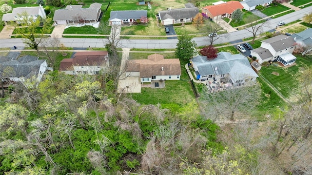 bird's eye view with a residential view