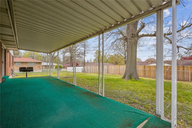 view of patio featuring a fenced backyard