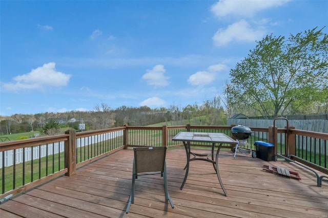 view of wooden deck