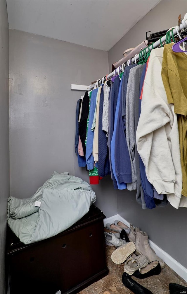view of walk in closet