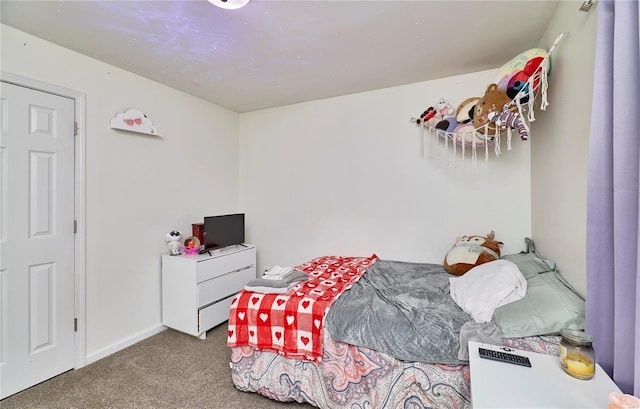 view of carpeted bedroom