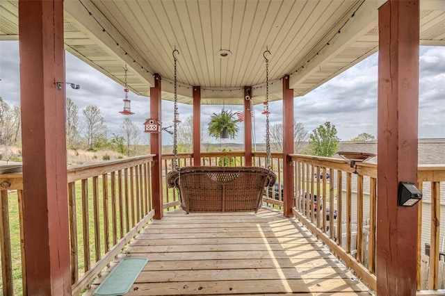 view of wooden deck