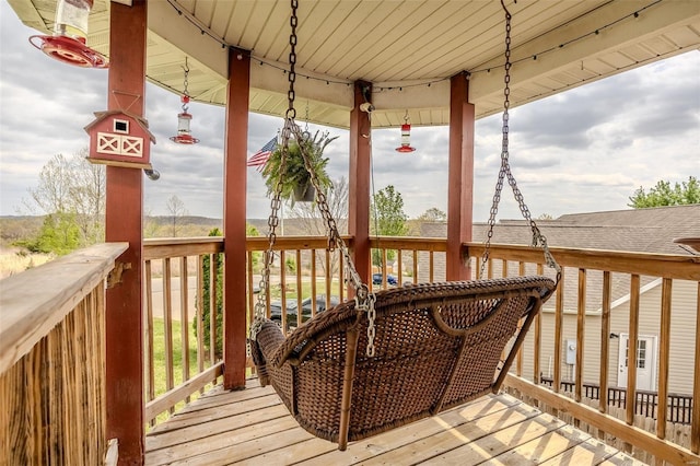 view of wooden deck
