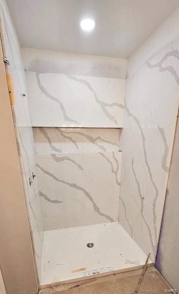 full bathroom featuring walk in shower