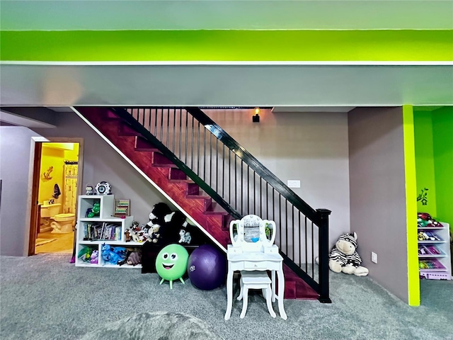 stairs with carpet