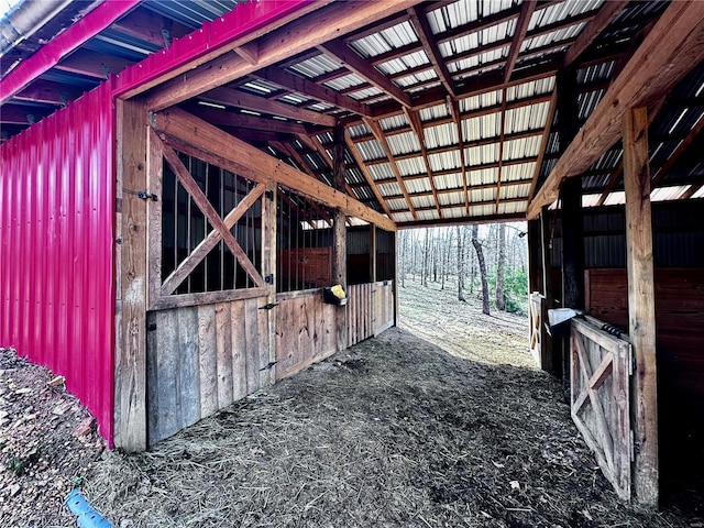 view of horse barn
