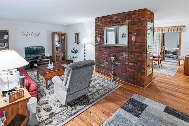 living room featuring wood finished floors