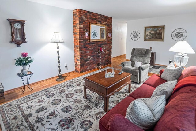 living room featuring wood finished floors