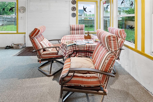 sunroom / solarium with plenty of natural light