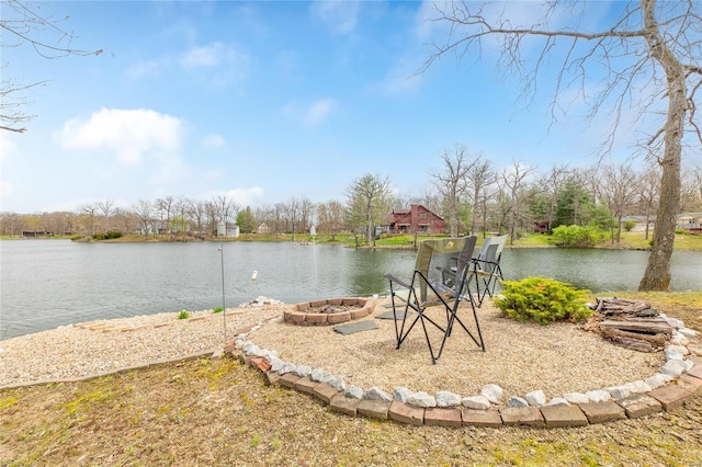 exterior space featuring a fire pit
