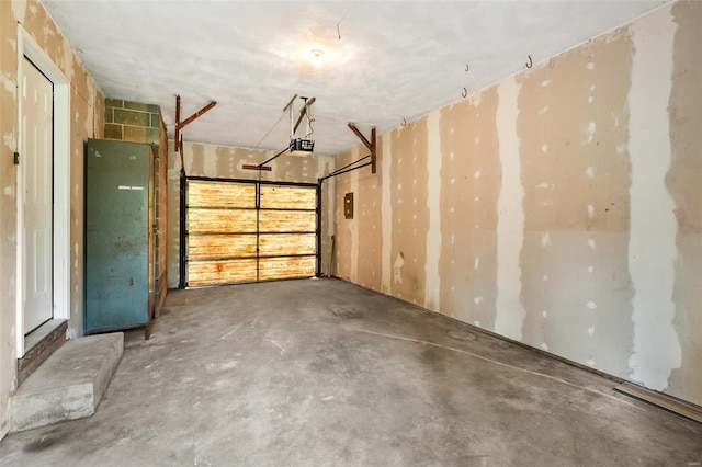 interior space featuring a garage door opener