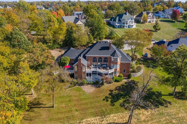 aerial view featuring a residential view