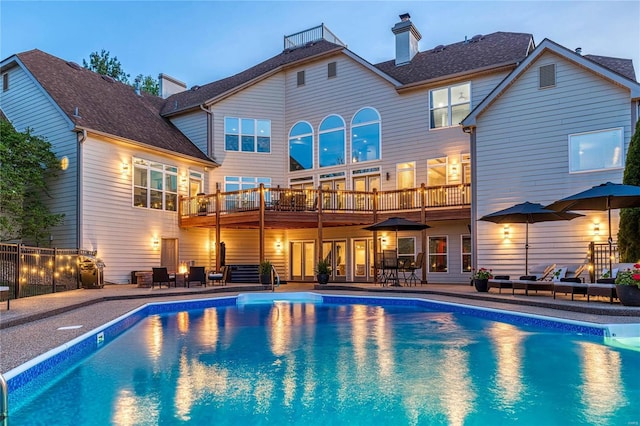 pool featuring a patio area