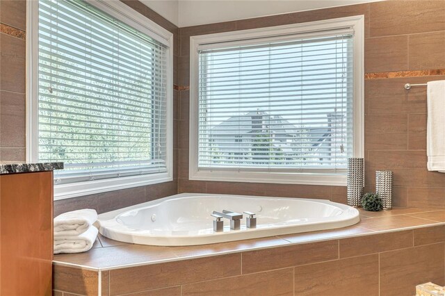 bathroom featuring a jetted tub