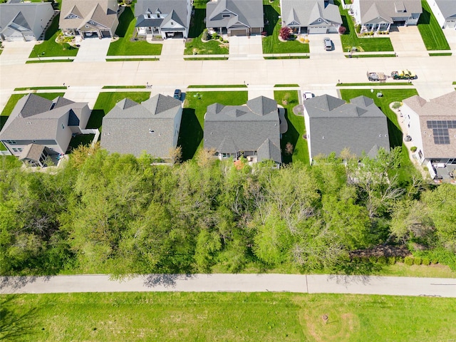 aerial view with a residential view