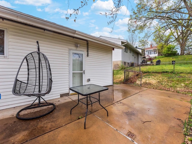 view of patio with fence