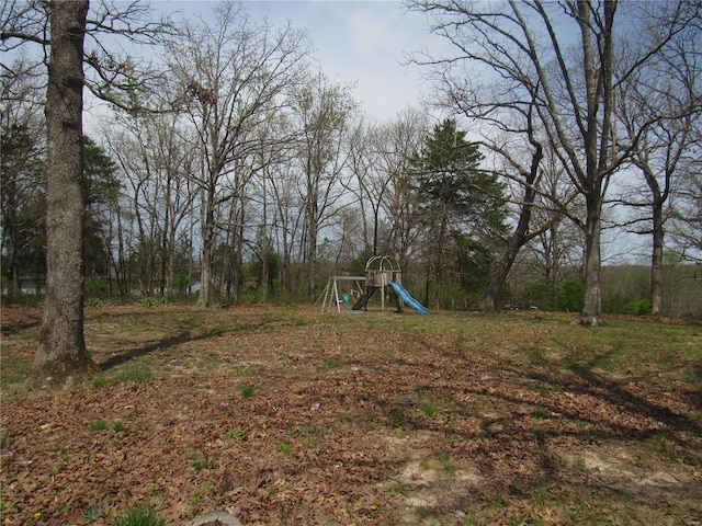 view of yard featuring a playground