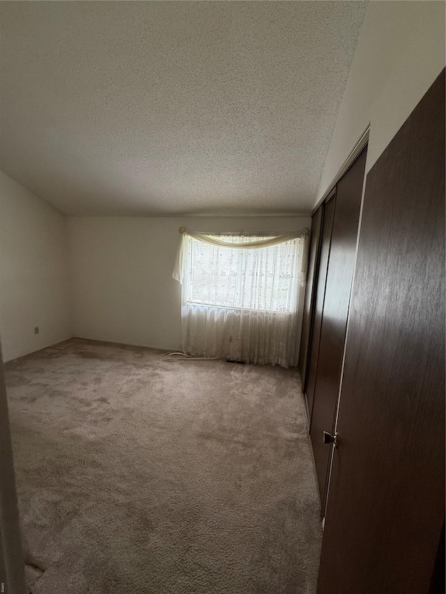 spare room with carpet floors and a textured ceiling