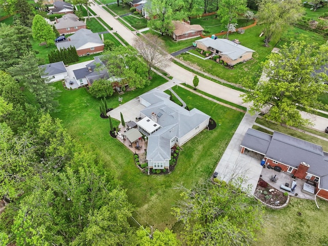 drone / aerial view featuring a residential view