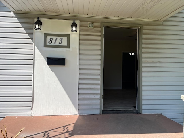 view of doorway to property