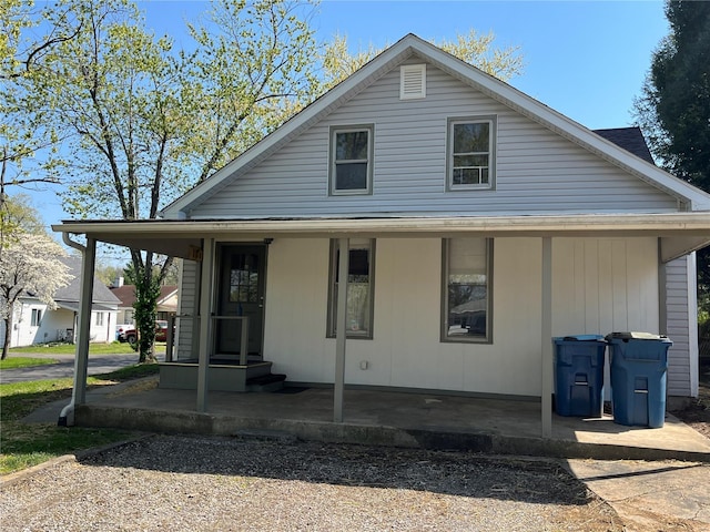 view of front of home with a porch