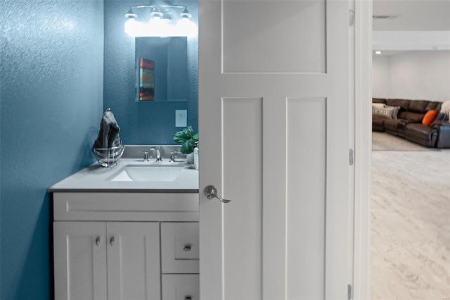 bathroom featuring vanity