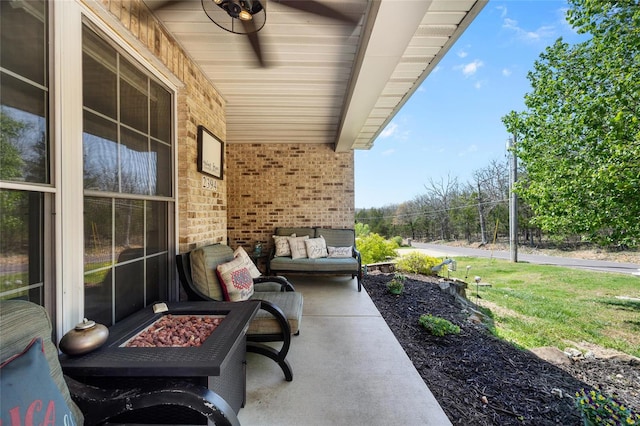 view of patio / terrace with outdoor lounge area