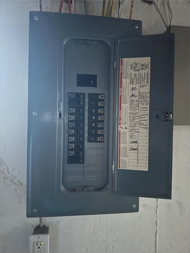 utility room featuring electric panel