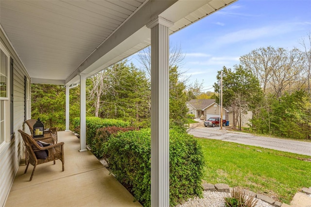 view of patio / terrace with covered porch