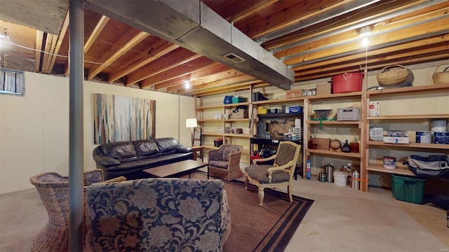 interior space featuring visible vents