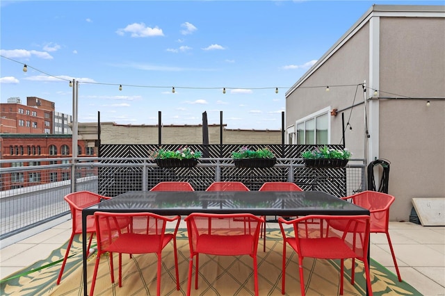 view of patio featuring outdoor dining space
