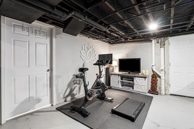 view of workout room