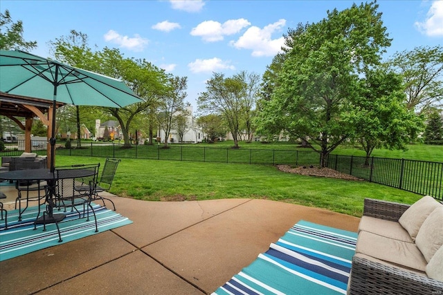 view of patio / terrace with fence