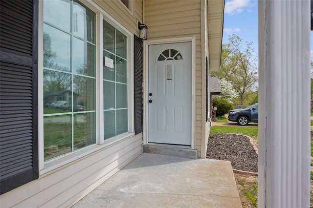 view of exterior entry