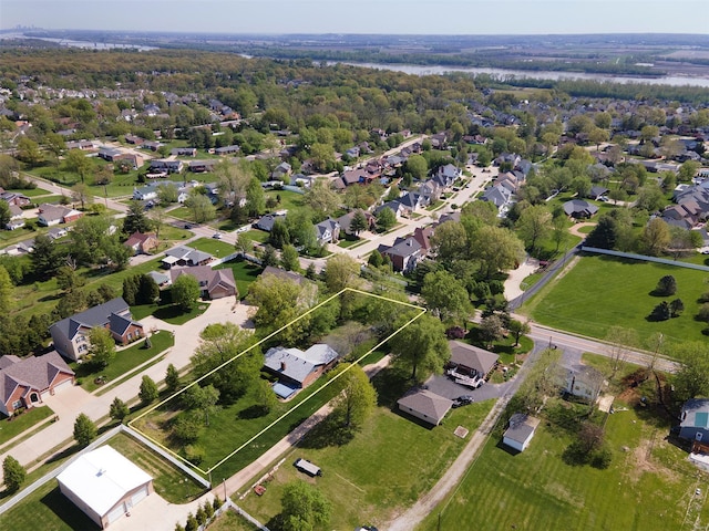 drone / aerial view with a residential view
