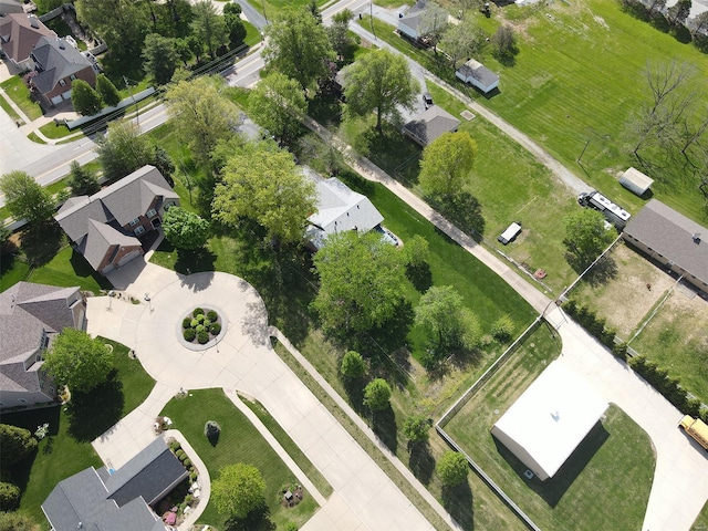 drone / aerial view with a residential view