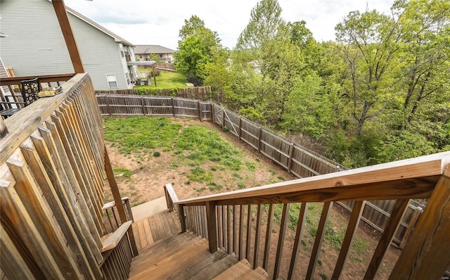 view of stairway