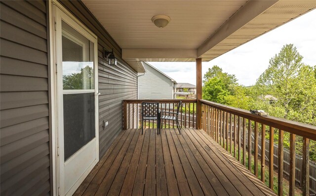 view of wooden deck