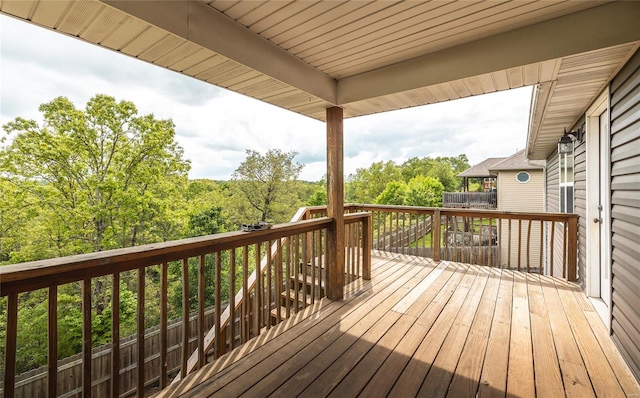 view of wooden terrace