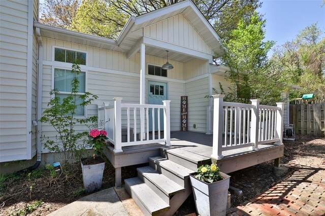wooden deck with fence