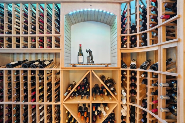 view of wine area